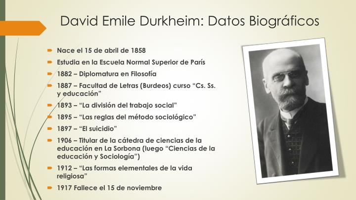 PPT Emile Durkheim (1858 1917) PowerPoint Presentation
