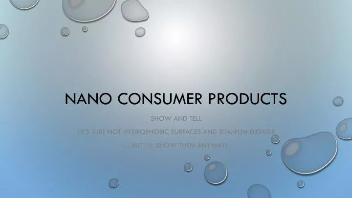 nano consumer products n.