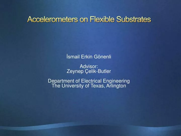 accelerometers on flexible substrates n.