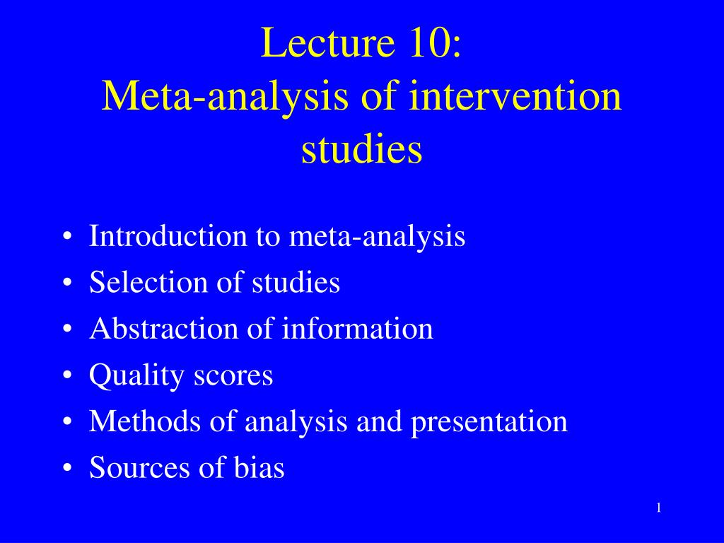 Introduction to Meta-Analyses