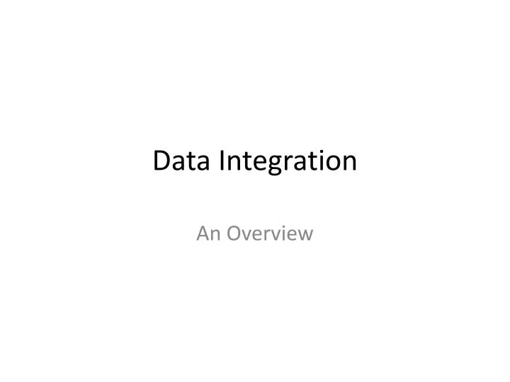 data integration n.