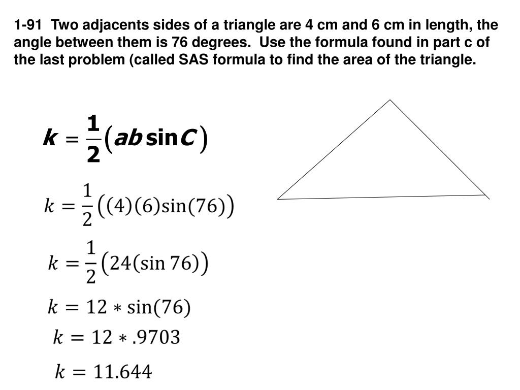 PPT Section 1.3.1 Law of Sines and Area PowerPoint Presentation, free
