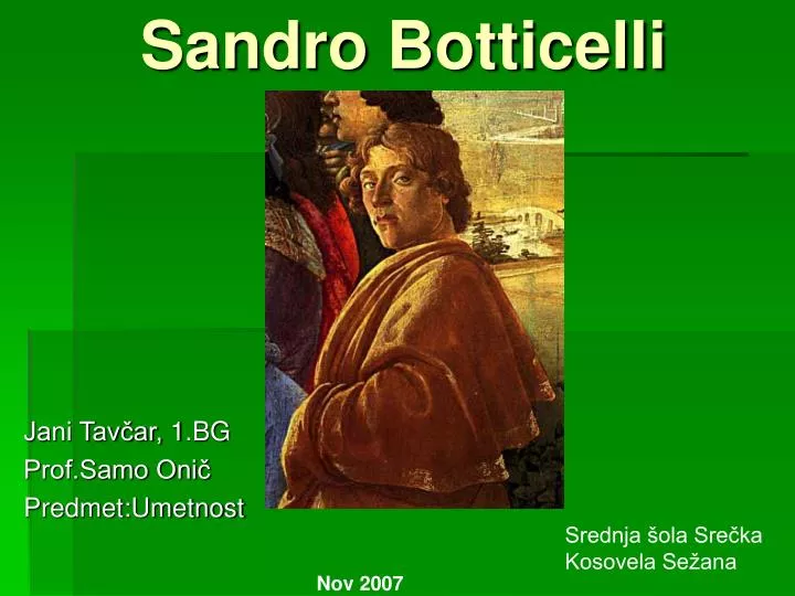 sandro botticelli n.