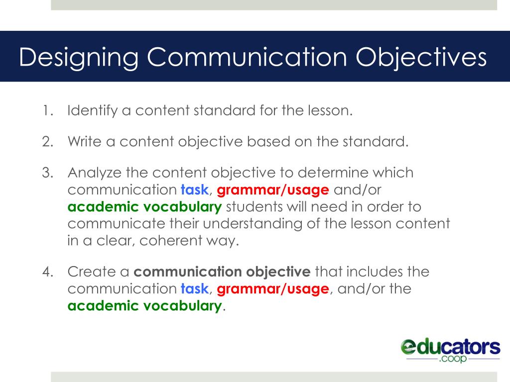 PPT - Designing Communication Objectives PowerPoint Presentation