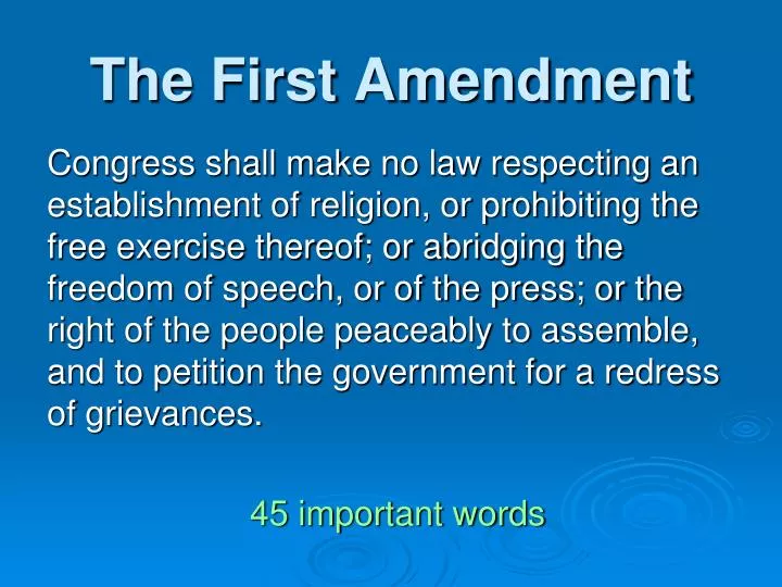 Ppt The First Amendment Powerpoint Presentation Free Download Id5834239 8362