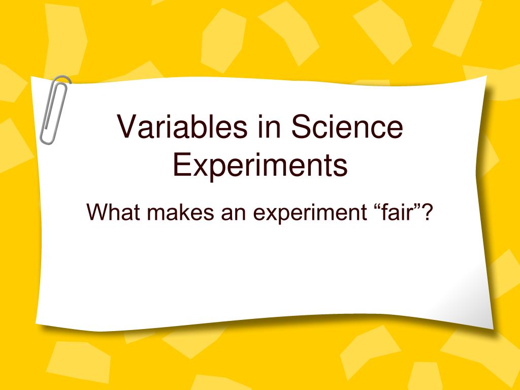 why variables in an experiment