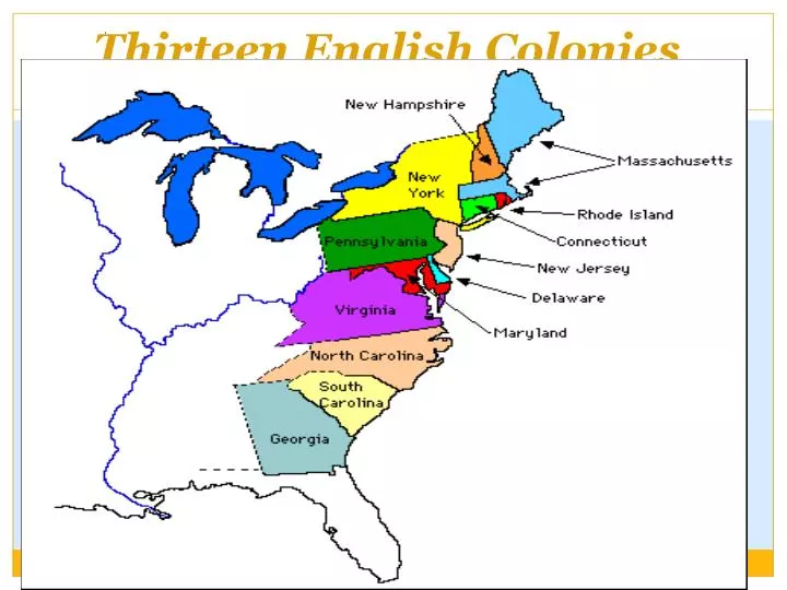 thirteen english colonies n.