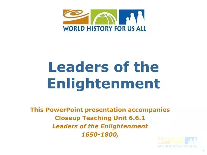 leaders of the enlightenment n.