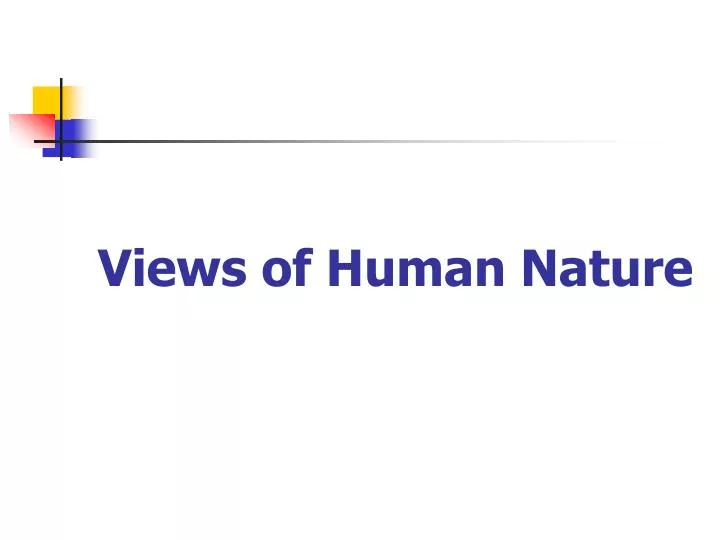 views of human nature n.