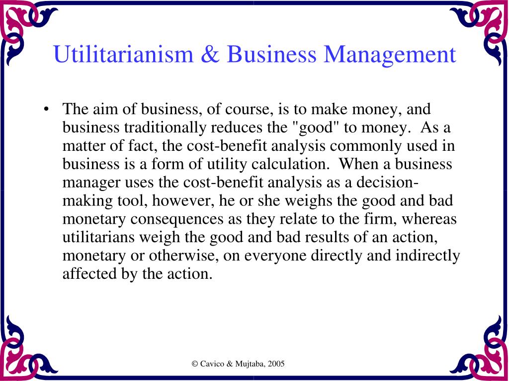 utilitarianism business case study