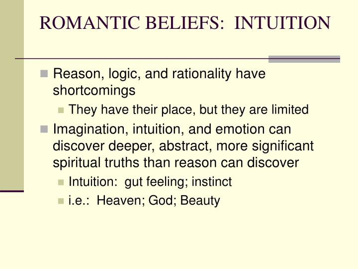 Romanticism beliefs