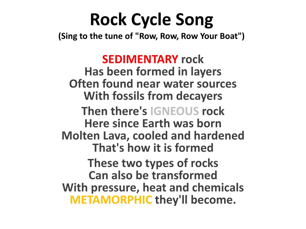 Ppt Rock Cycle Song Sing To The Tune Of Row Row Row Your Boat Powerpoint Presentation Id Ppt Rock Cycle Song Sing To The Tune Of Row Row Row Your Boat Powerpoint Presentation Id