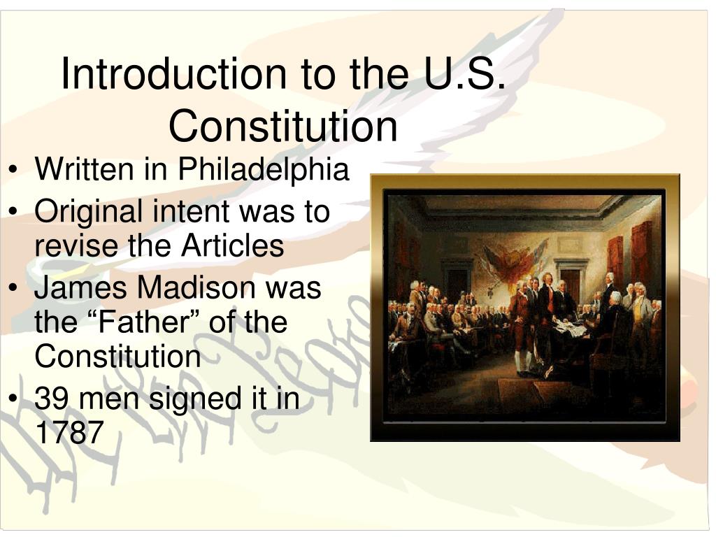 introduction (thesis) to the constitution