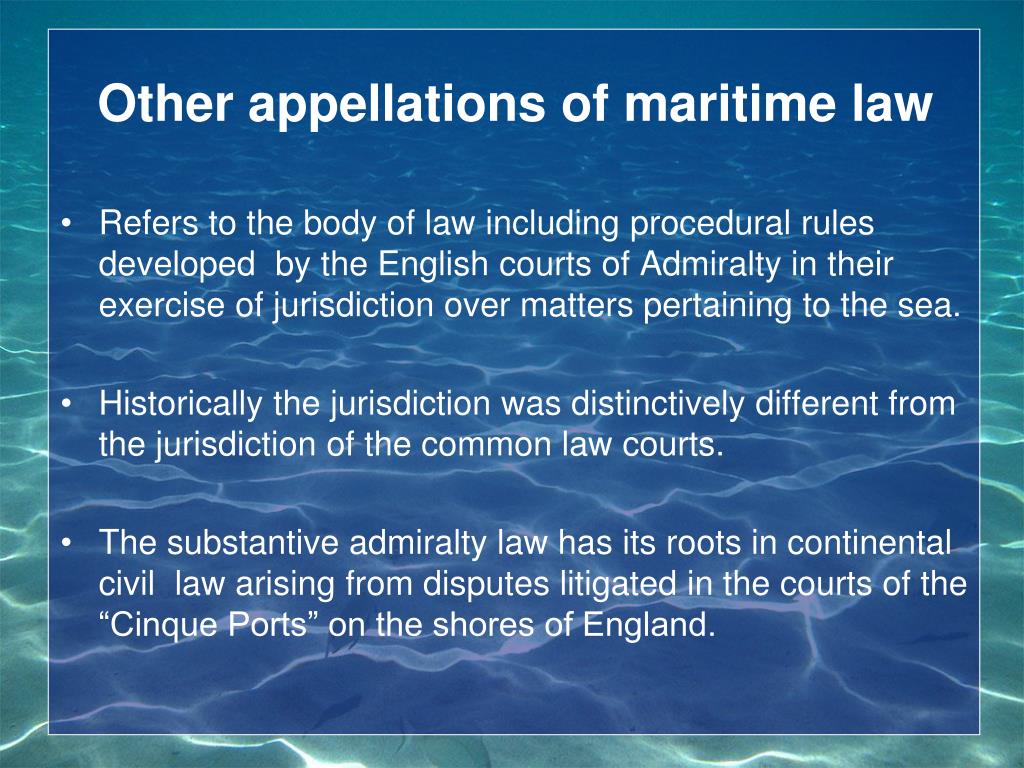 Importance Of Maritime Law