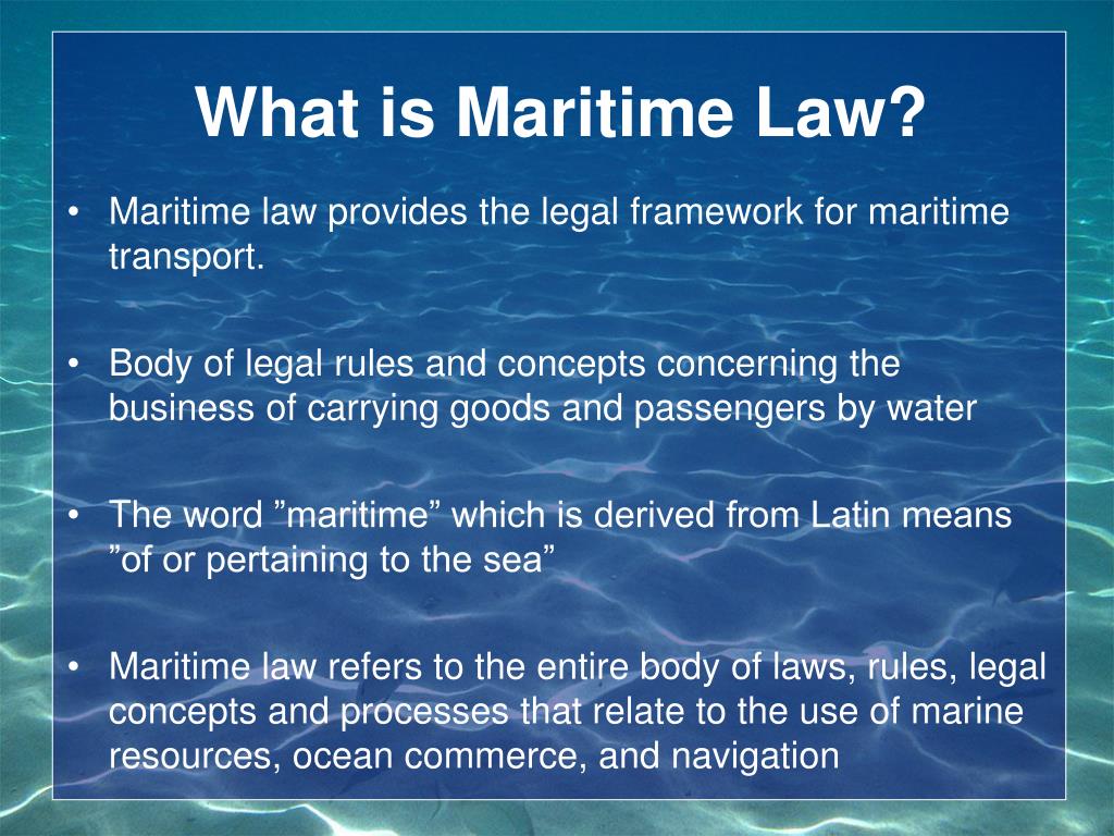research topics in maritime law