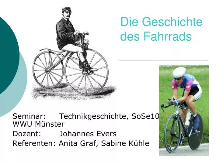 geschichte des fahrrads