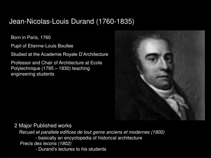 PPT - Jean-Nicolas-Louis Durand (1760-1835) PowerPoint Presentation, free  download - ID:5840268
