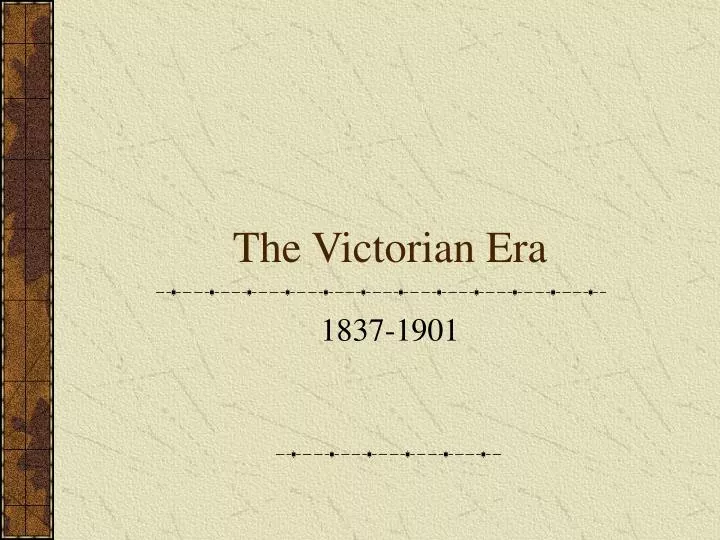 presentation about victorian era