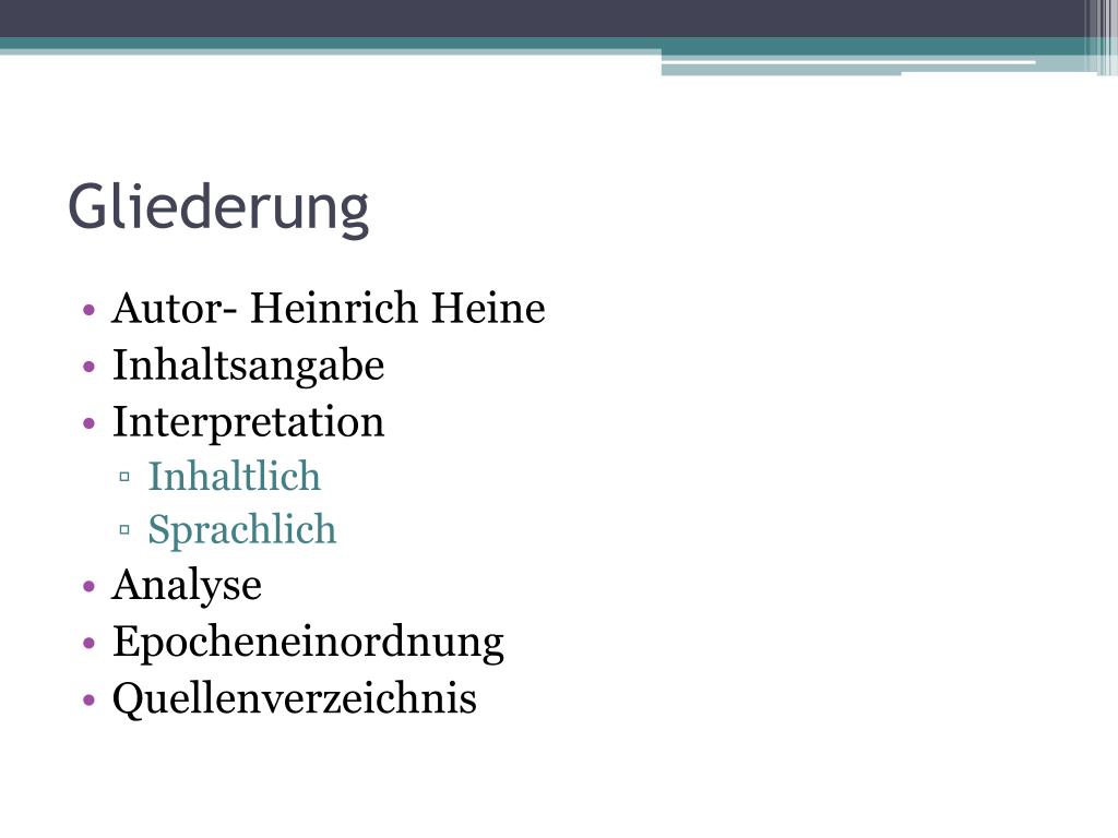PPT - Ich weiß nicht- Heinrich Heine PowerPoint Presentation, free download  - ID:5840579
