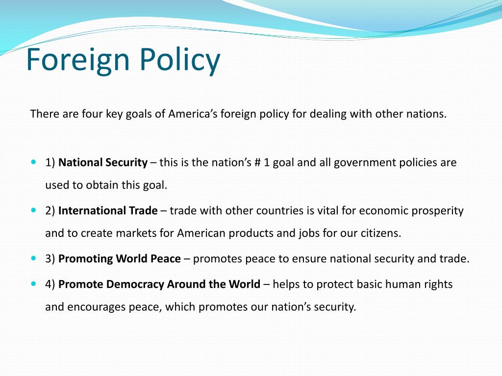 Foreign Policy An Overview Of Major Trends