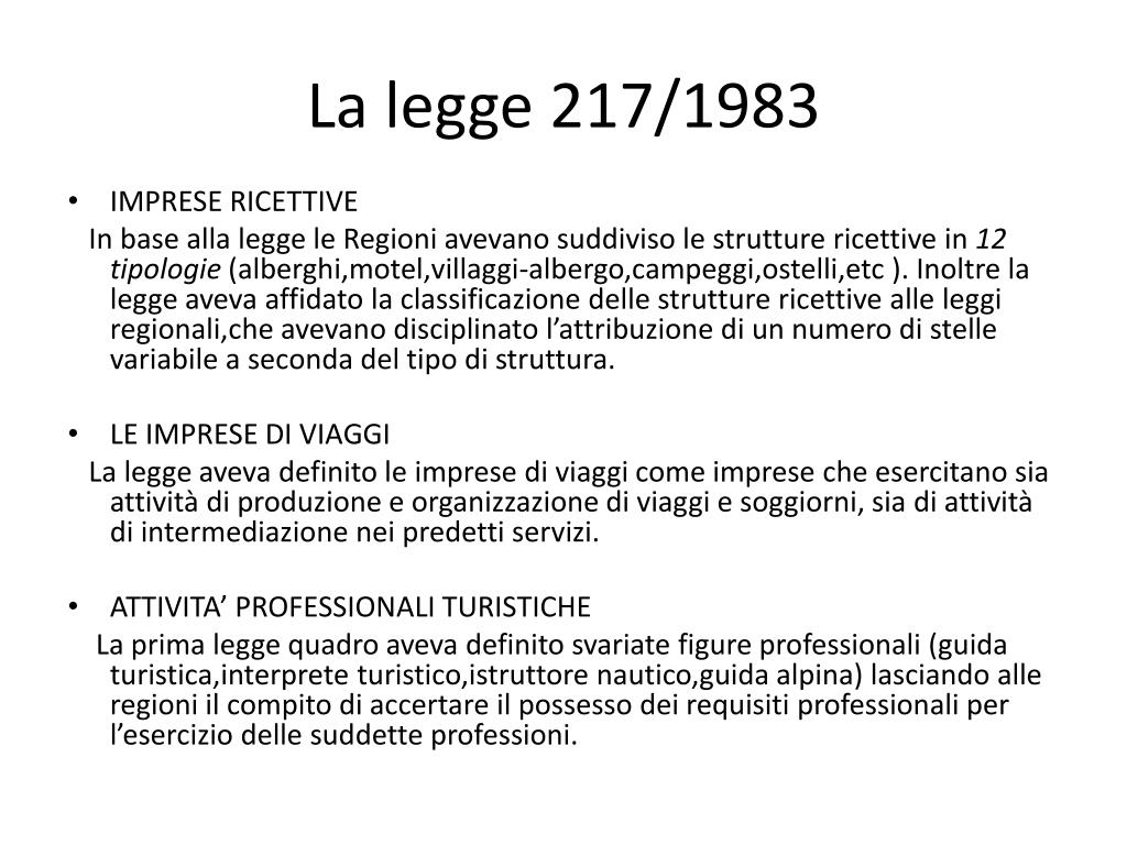 PPT - Legislazione Turistica PowerPoint Presentation, Free Download ...