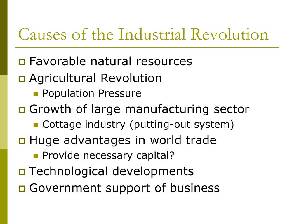 Industrial Revolution Begins Section 1 Quiz