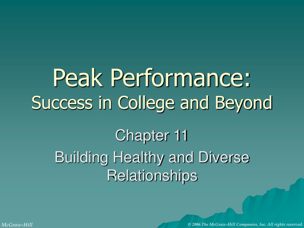PPT - Peak Performance: Success in College and Beyond PowerPoint  Presentation - ID:5840946