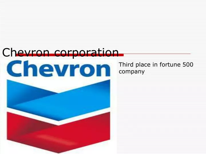 PPT Chevron corporation PowerPoint Presentation, free download ID