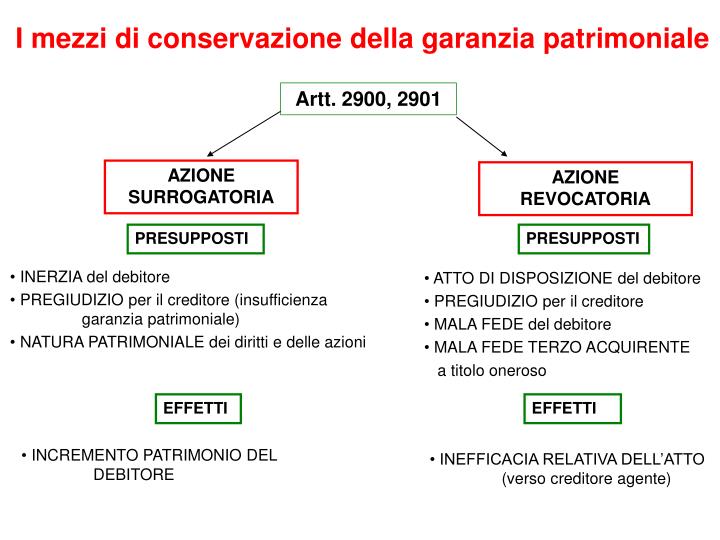 Mezzi Di Conservazione Della Garanzia Patrimoniale