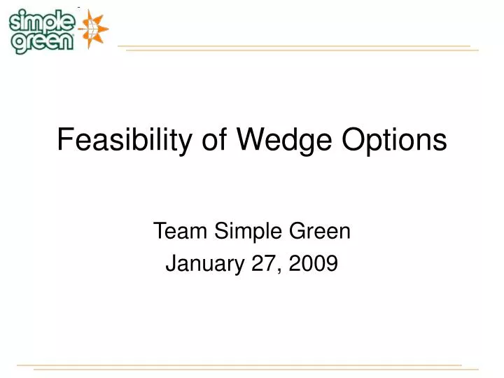 feasibility of wedge options n.