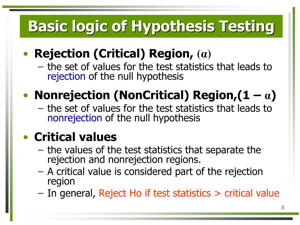 hypothesis testing logic