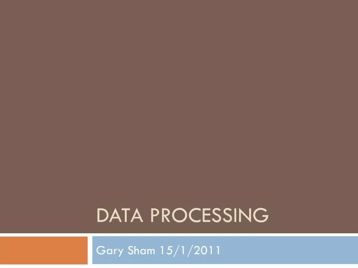 data processing n.