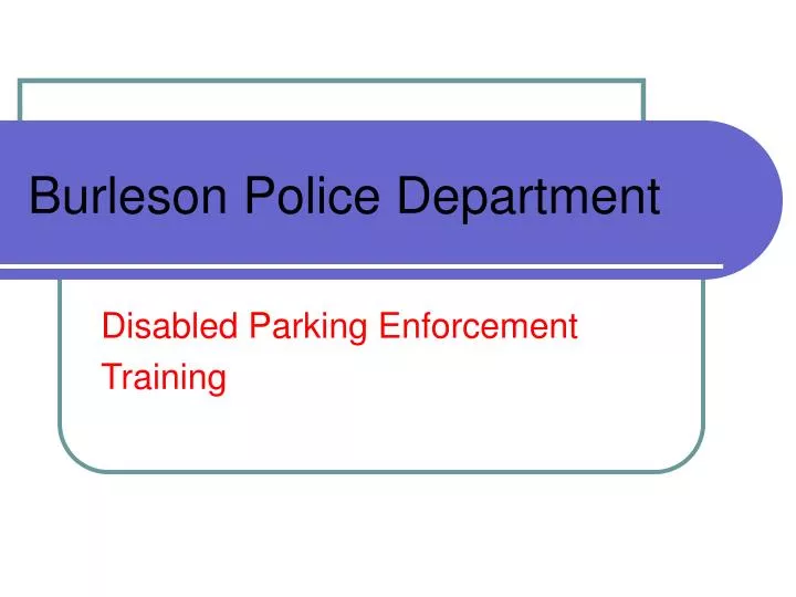 burleson police department n.