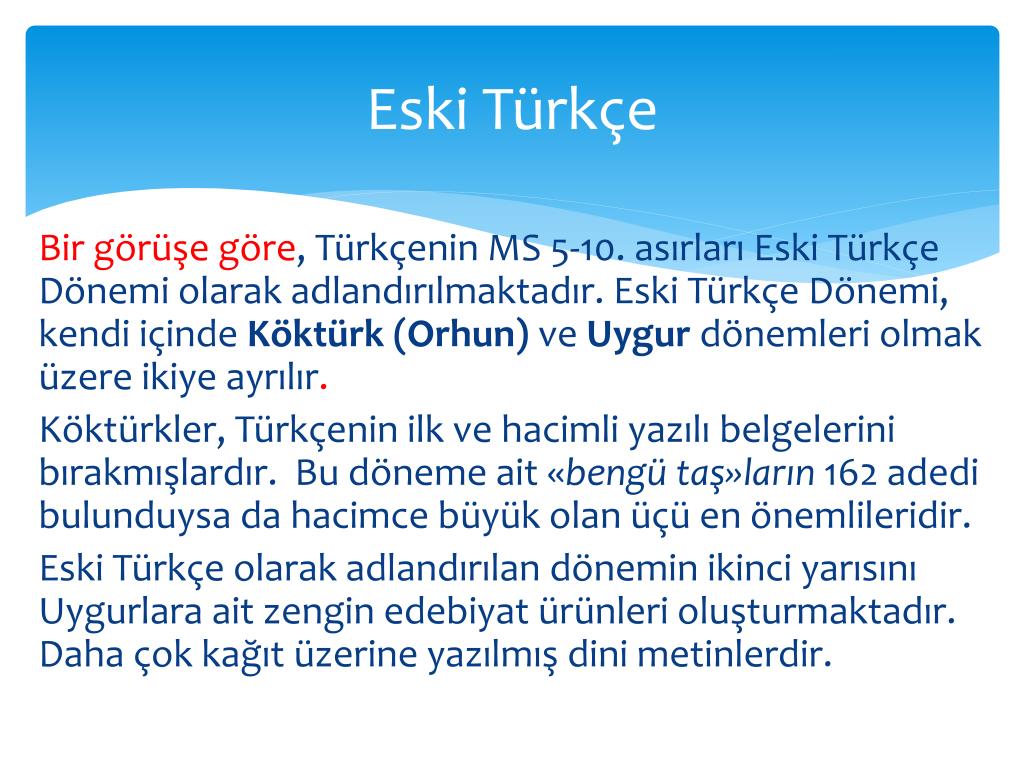 ppt turk dilinin tarihi donemleri ve gelismesi powerpoint presentation id 5846595