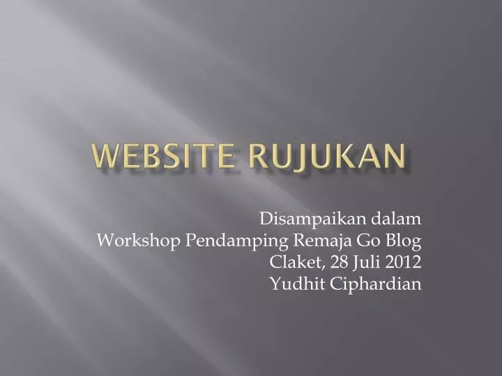 PPT - Website rujukan PowerPoint Presentation, free download - ID:5846731