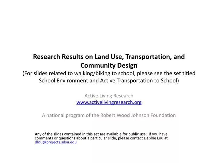 PPT Active Living Research activelivingresearch PowerPoint