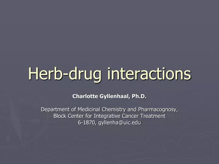 PPT Herbdrug interactions PowerPoint Presentation, free download