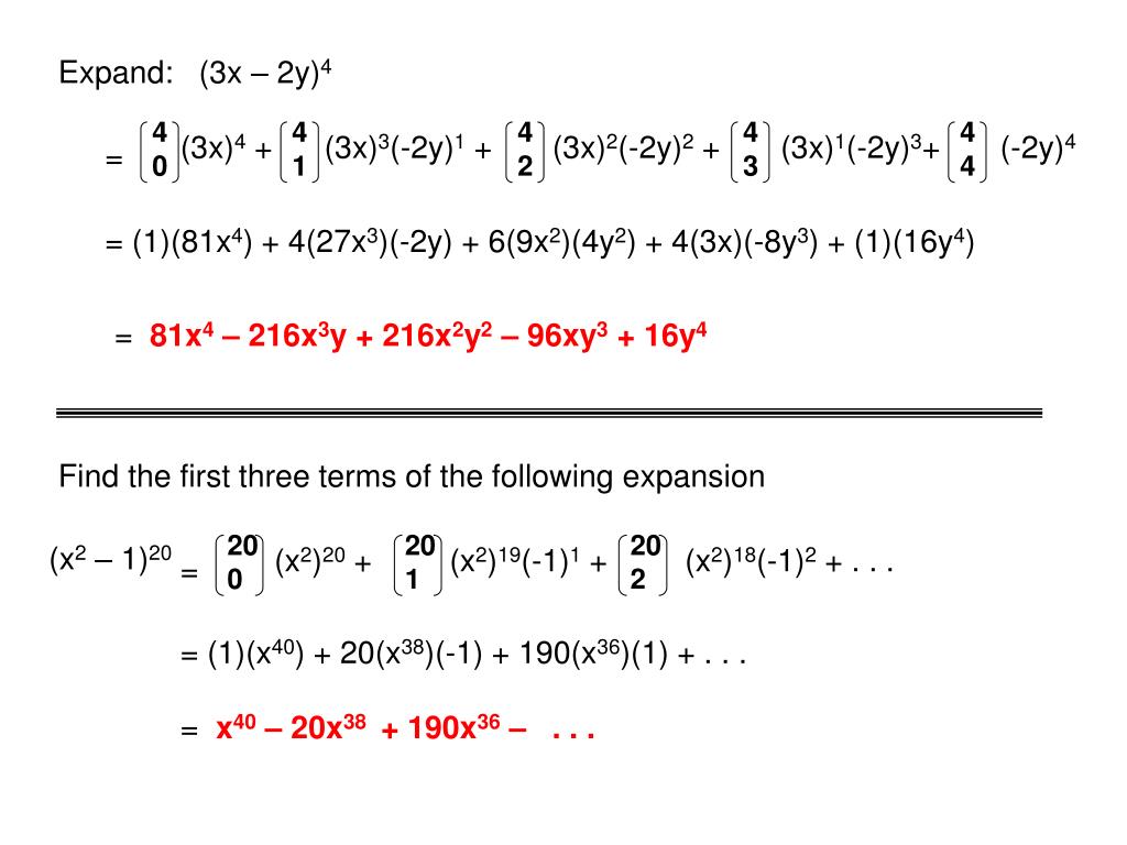 Ppt Math 143 Section 8 5 Binomial Theorem Powerpoint Presentation Free Download Id