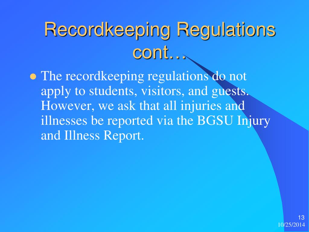 PPT Injury and Illness Reporting and Job Safety at BGSU PowerPoint