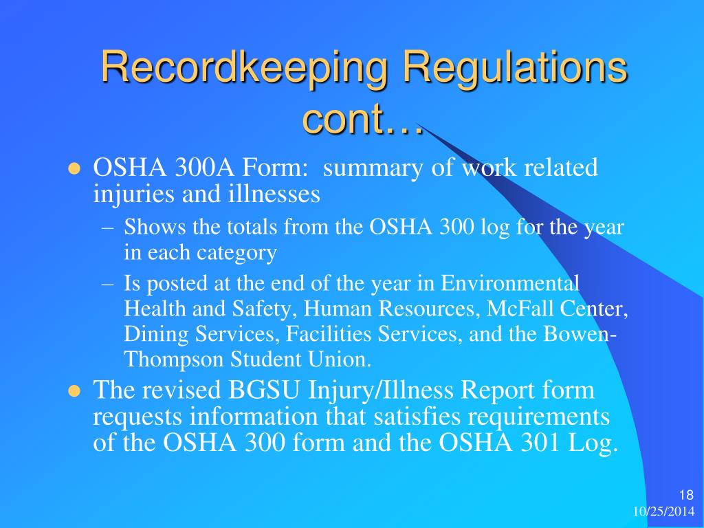 PPT Injury and Illness Reporting and Job Safety at BGSU PowerPoint