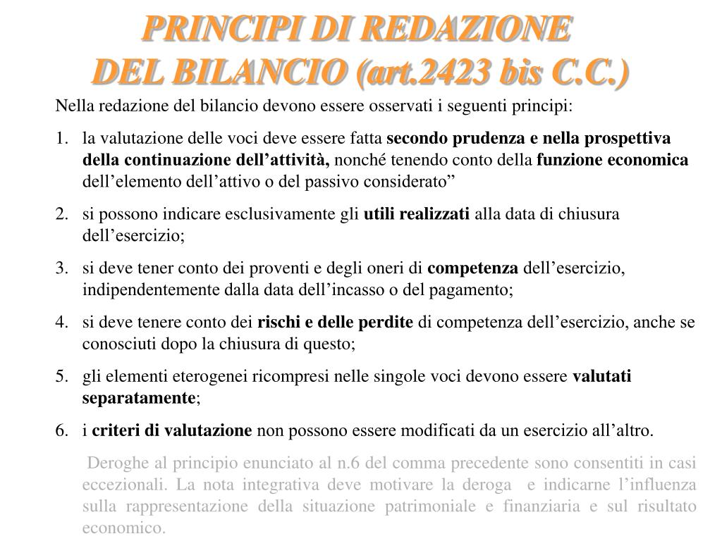 PPT - POSTULATI E PRINCIPI DI REDAZIONE DEL BILANCIO PowerPoint  Presentation - ID:5850926