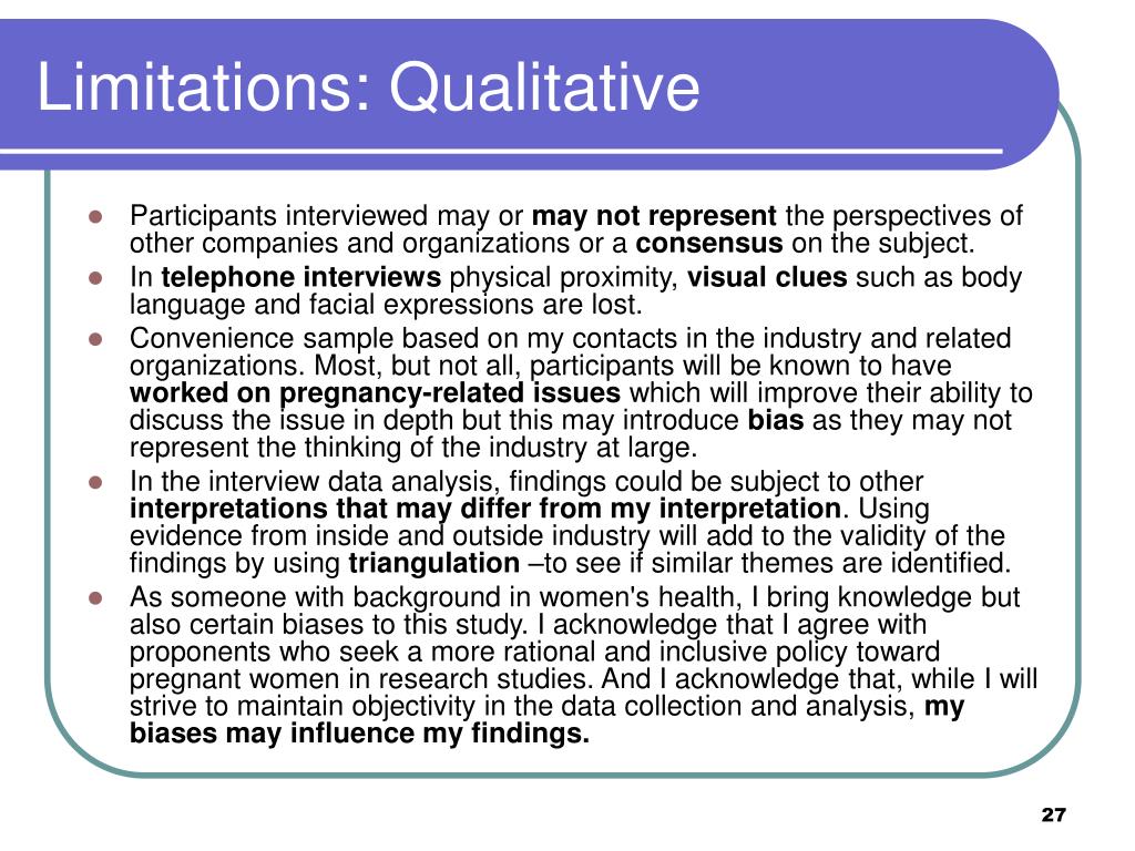 limitations of qualitative phenomenological research