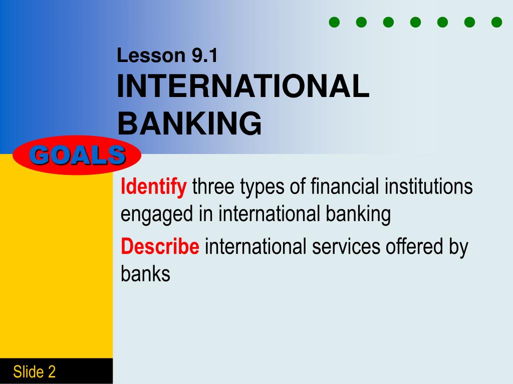 types of international banking ppt