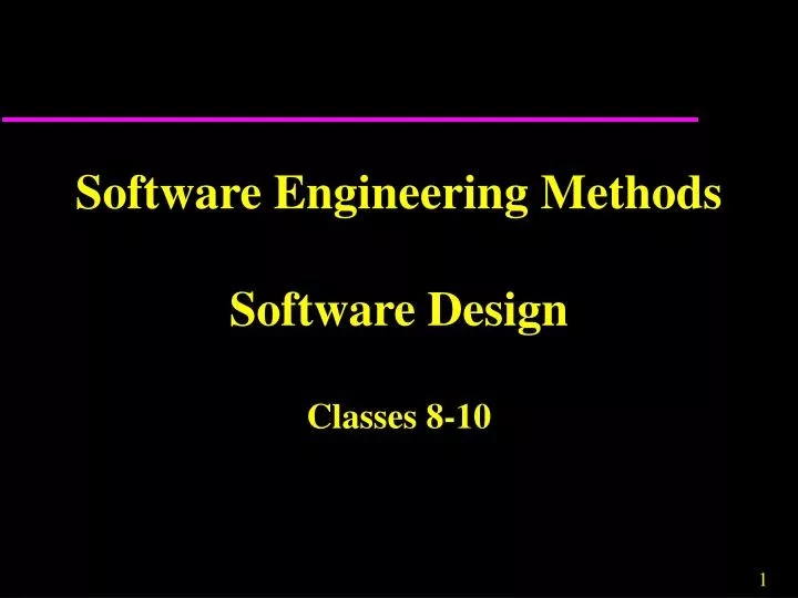 software engineering methods software design n.