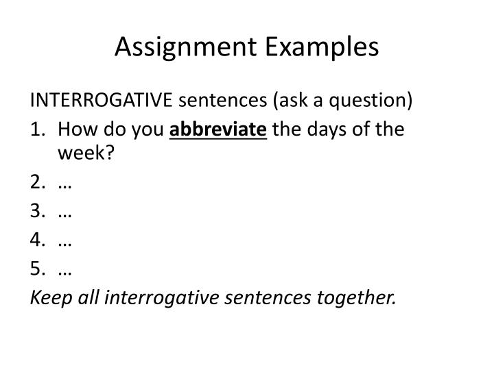 interrogative sentence 10 examples