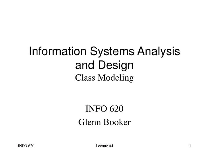 PPT - Information Systems Analysis and Design Class Modeling PowerPoint ...