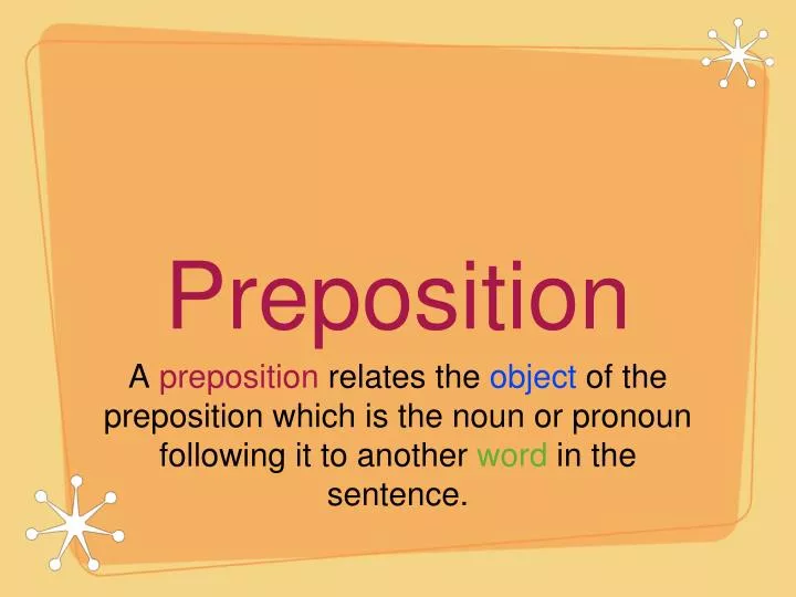 powerpoint presentation on preposition