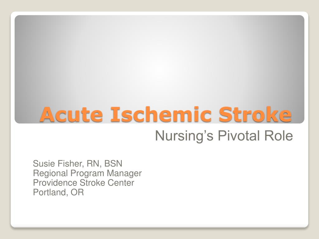 ischemic stroke case study ppt
