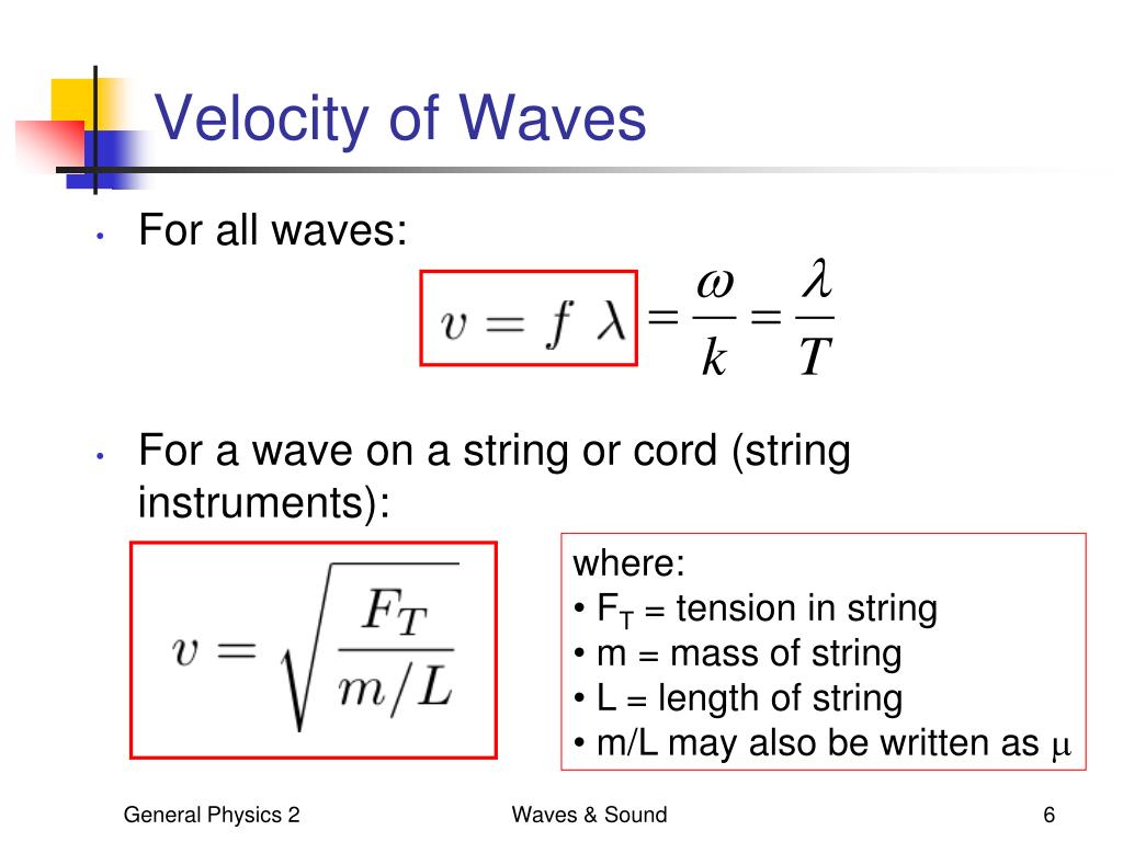 travelling waves velocity