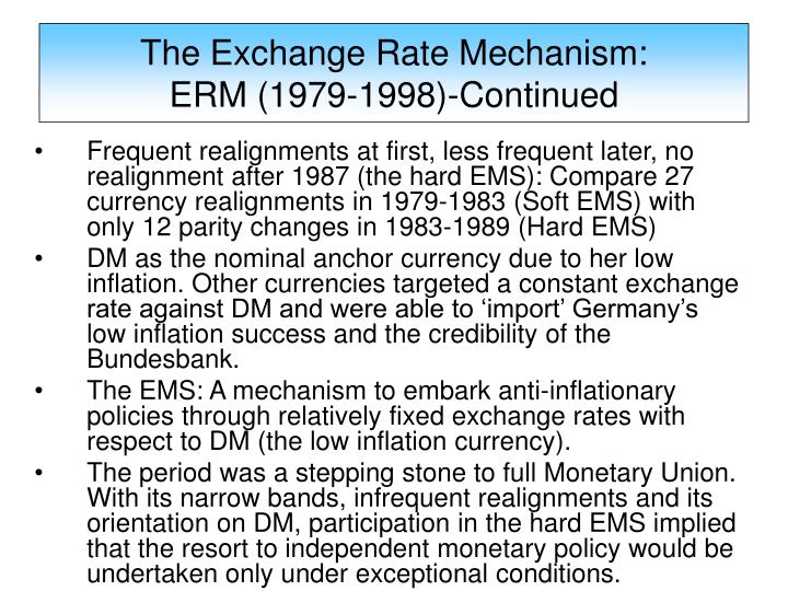 exchange rate mechanisms exchange rate mechanisms